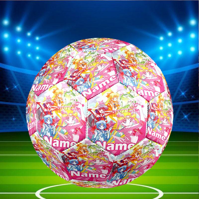 Custom Name Personalized Sailor Moon Print Size 5 Soccer Ball Training & Match Football, for Team, Kicking, Gift for Football Enthusiasts