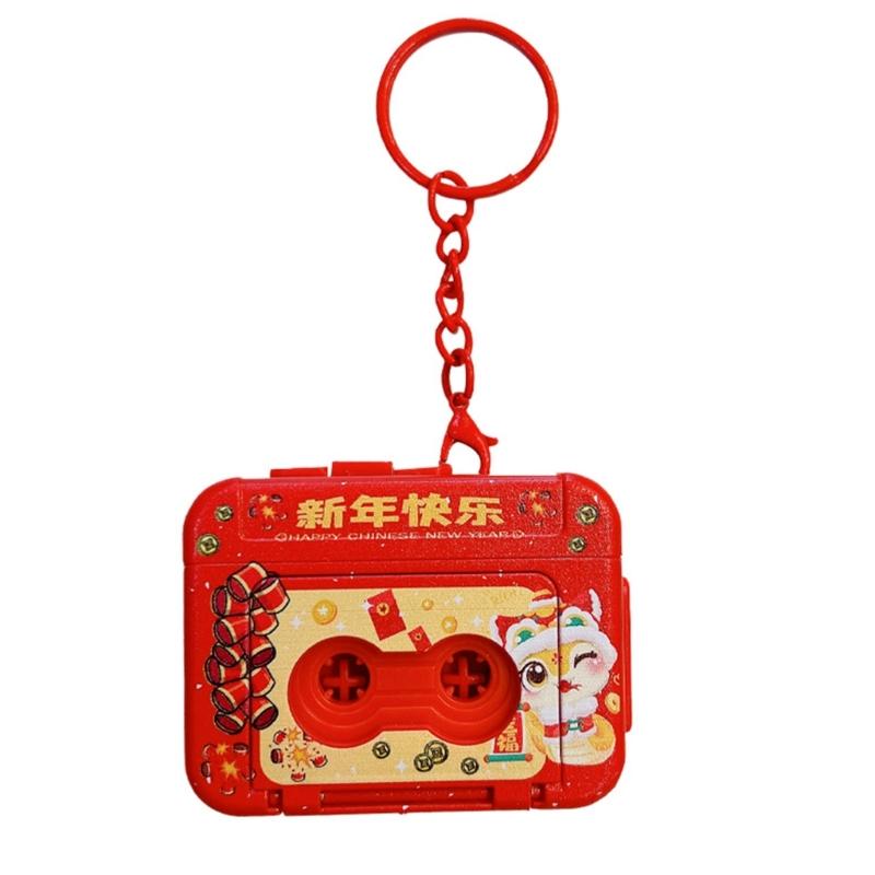 

Sound Recording Pendant for New Year Celebration Voice Recorder Keyring Ornament Clear Sound Playback Keychain Jewelry 1