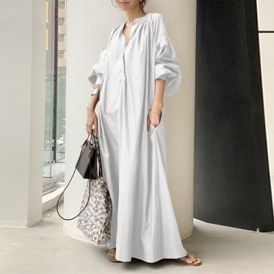 Cotton and Linen Loose Casual Women's Dress