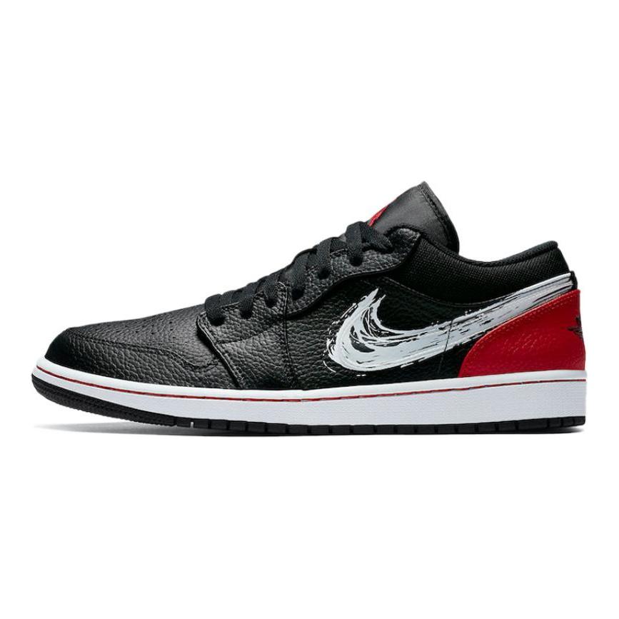 Jordan 1 Low Brushstroke Swoosh Black Jordan DA4659-001