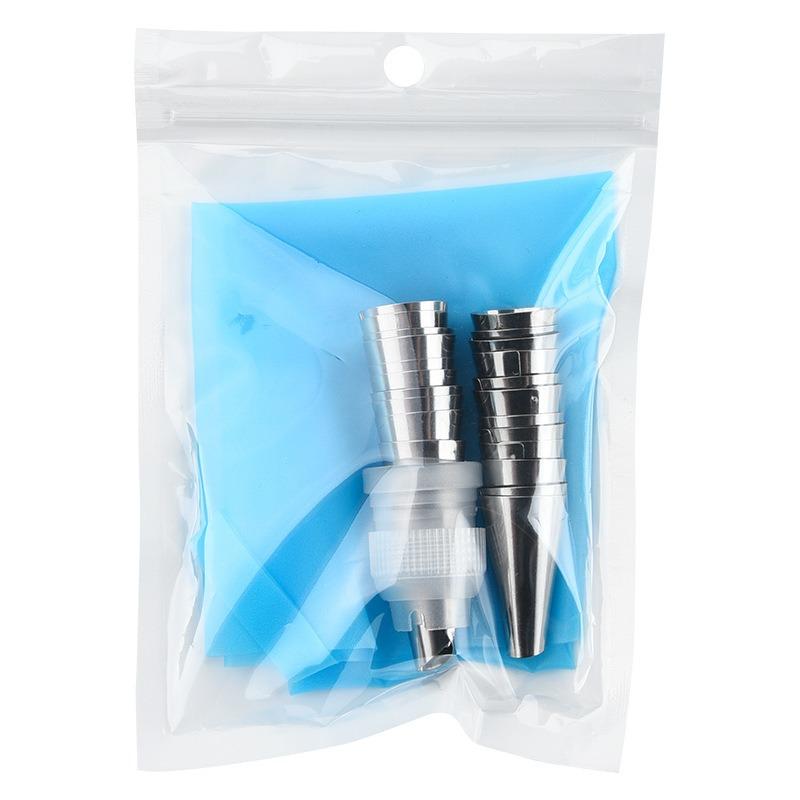 1 Set Household Cake Decoration TPU Piping Bag Converter Baking Tool Stainless Steel Piping Nozzle Set Cake Making Tools