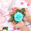 Syhood Artificial Foam Rose Flowers Vintage Fake Roses DIY Bouquets with Leaves and Stems for Wedding Bridal Shower Party Centerpieces Home Romantic