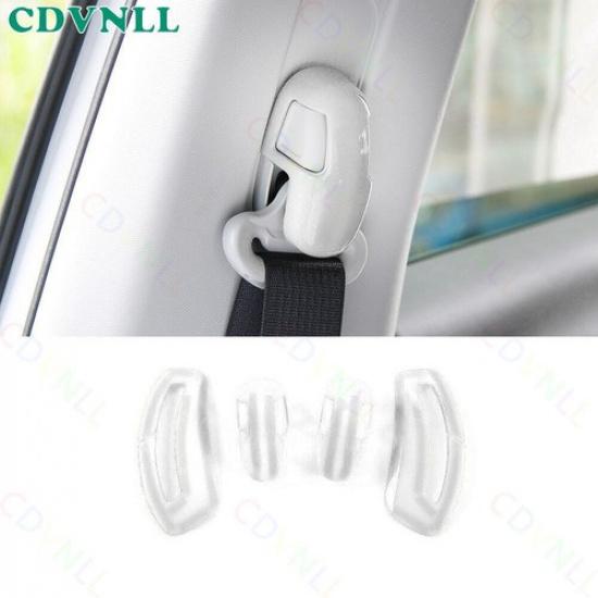 Car Seat Belt Buckle Adjust Frame Trim For Jeep Compass 2017- Bright White