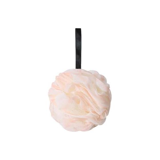 Loofah Sponge |* 1 Shower Puff | 11x11cm Bath Sponge | Extra Large Soft Mesh Body Scrubber for Exfoliating and Rich Foam, Durable Shower Pouf for