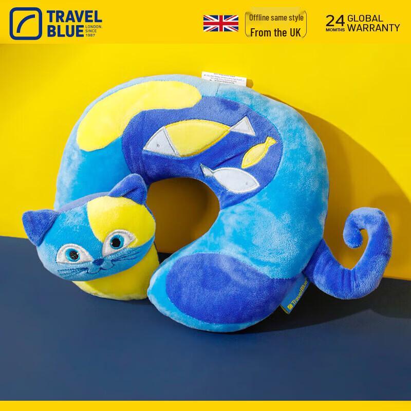 TRAVEL BLUE Kids Kitty Travel Neck Pillow