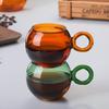 New Borosilicate Glass Colored Coffee Cup Can Be Heated In Microwave Oven