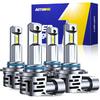 AUTOONE H1 LED Bulb, 800% Brighter, 5 Min Quick Tall, 20 Years Lifespan, No Flicker, 99% Compatibility, Pack Of 2