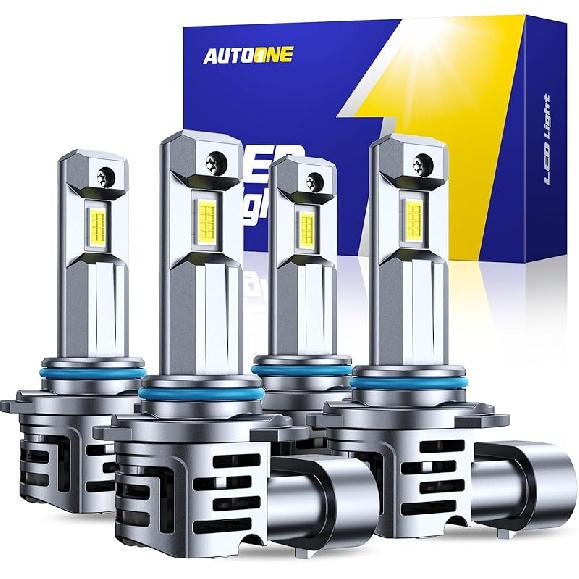 AUTOONE H1 LED Bulb, 800% Brighter, 5 Min Quick Tall, 20 Years Lifespan, No Flicker, 99% Compatibility, Pack Of 2