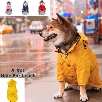 Psí pláštěnka na zip s reflexními knoflíky, bunda pro mazlíčky, větrovka pro psy, pláštěnka pro velké psy s kapucí S-5XL velké plemeno