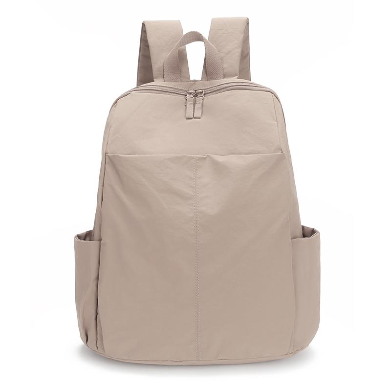 Women's Large Capacity Backpack Men Solid Color Backpack Student Schoolbag