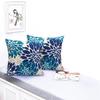 Set Of 2 Pillow Covers 18X18Inch Linen Square Throw Pillow Case,Farmhouse Modern Floral Flower Pillow Covers For Couch Sofa