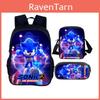 Sonic The Hedgehog 2 Backpack Trio With Waterproof Material For Students And Commuting