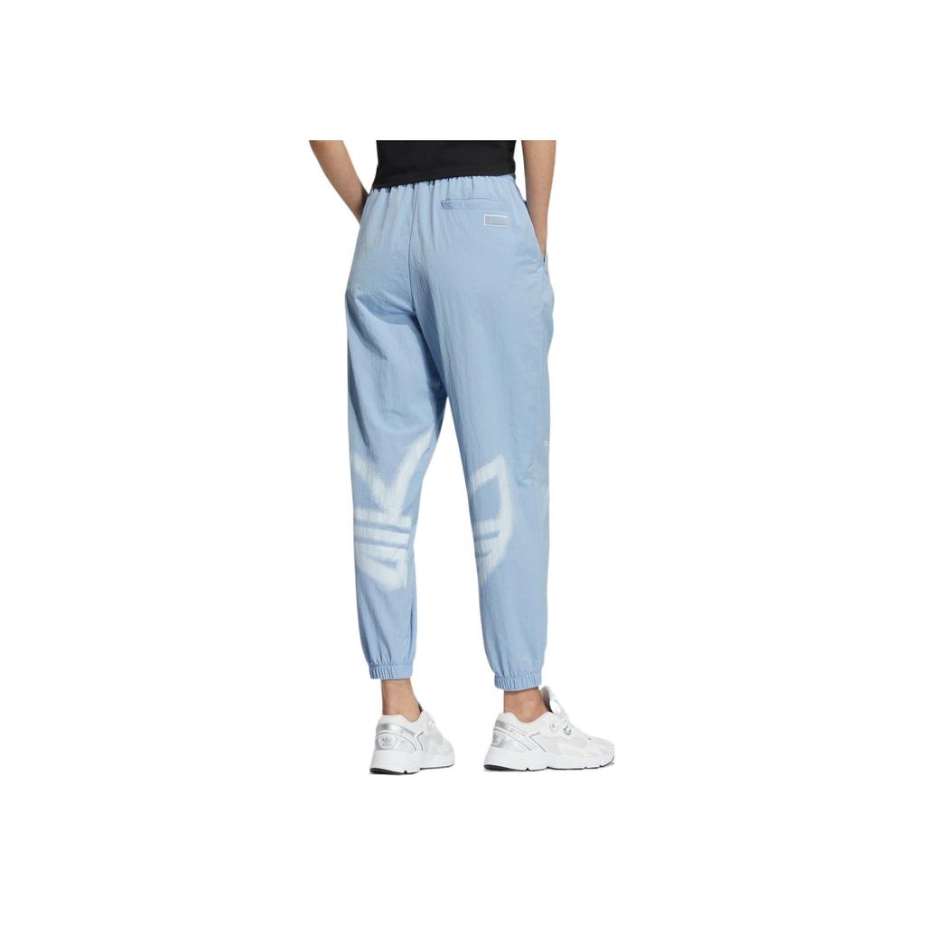 adidas Oryginalne Spodnie Sportowe Adicolor Tp Haftowane Jednokolorowe ze Sznurkiem Damskie Doły Niebieskie HS1928