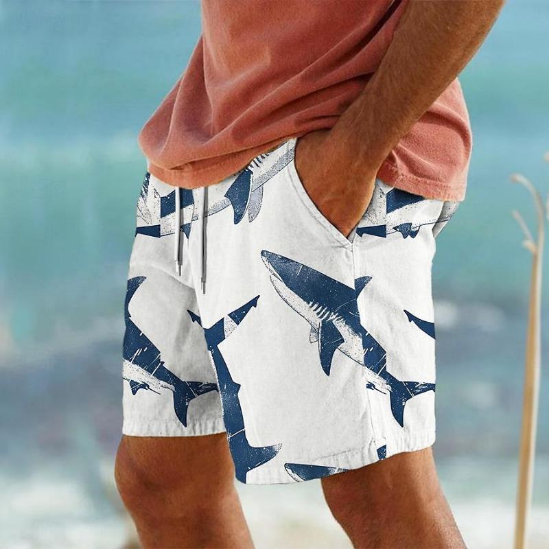 Hengyuan37 Zomer Mannen Lichtgewicht Ademend 3D Geprint Strandshort Zomer Casual Zwemkleding voor Buitenactiviteiten 5XL
