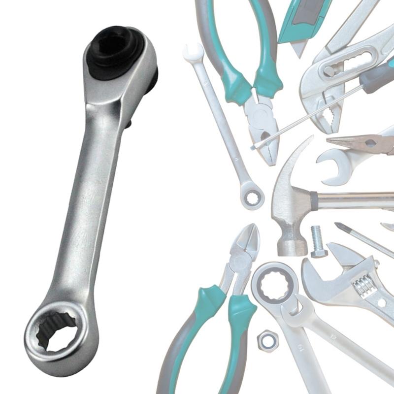 Mini Ratchet Wrench Wrench Hand Tools 1/4 Inch Double Headed Quick Ratchet Wrench Repair Hand Tools Screwdriver Bit