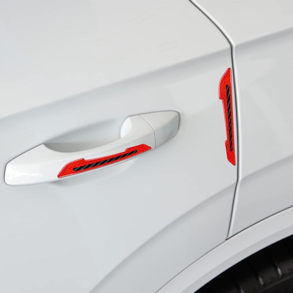 RUANTE Universal Car Reflective Stickers Super Reflectives Rearview Mirror Trim Stickers Cars Anti-Collision Strips Reflection Warning Decals