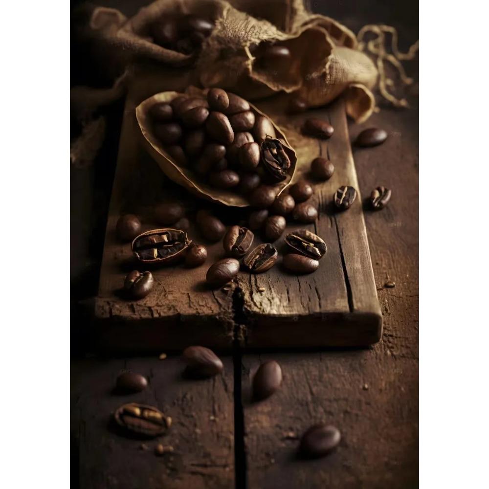 Coffee and Coffee Beans Food Modern Poster Canvas Painting Modular Wall Art Picture for Kitchen Restaurant Bar Home Atio