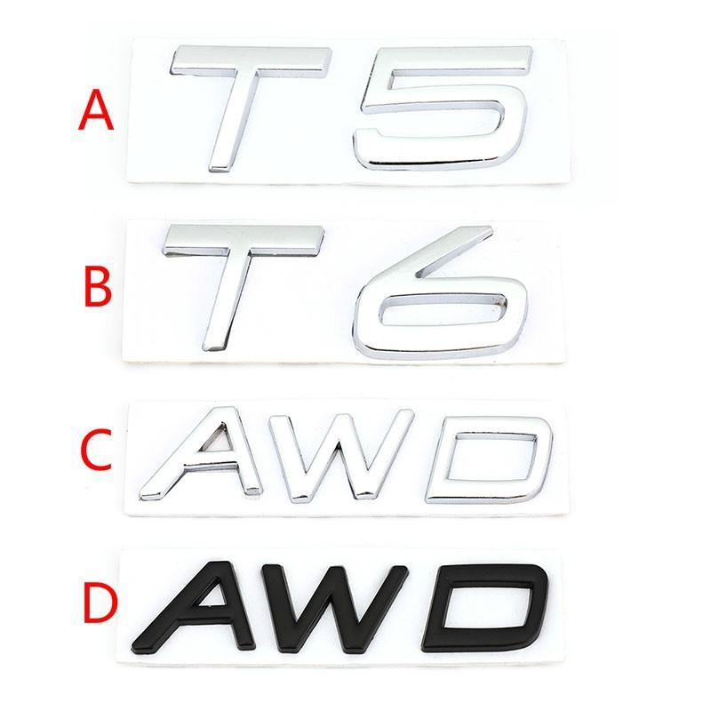 3D AWD T5 T6 Logo Emblem Badge Car Stickers For Volvo V40 V60 V90 XC60 XC90 XC40 S60 S90 S80 C30 Car Styling Accessories