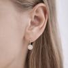 ELLE Jewelry 14K Circle Cubic Drop Earrings (Gold Plated) ELGPEE504