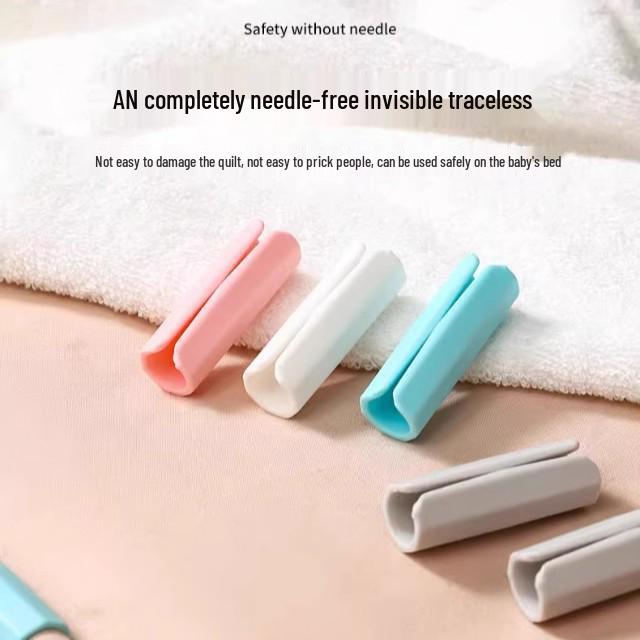 

Безопасные зажимы без игл для простыней и одеял - Застежки против сминания для всех сезонов Quilt Fastener - Blue Heart [6 pcs]