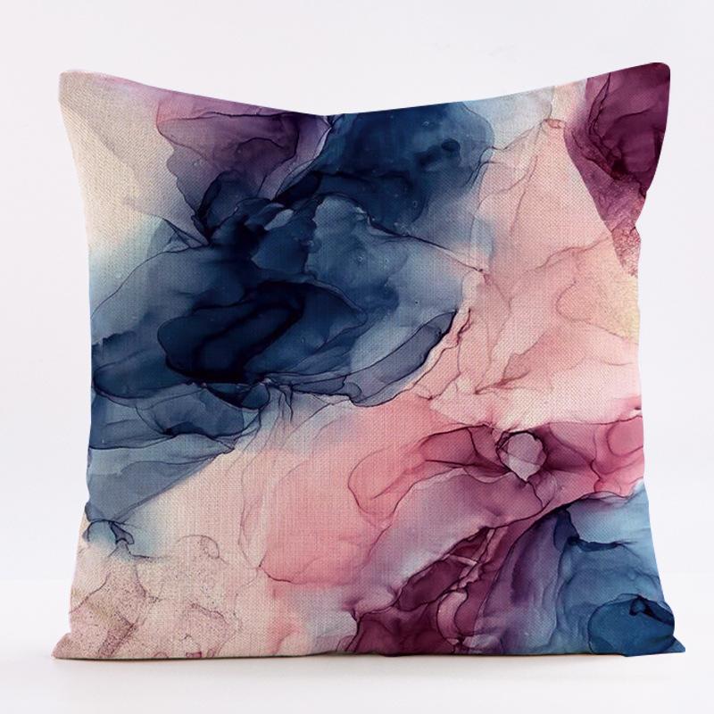 Home Decor Abstract Ink Stained Pattern Throw Pillow Covers Pattern Cushion Cover Suitable for Sofa Bedroom Car Pillow Cover