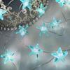 2m 20LED Seashell Starfish Sea String Lights Battery Powered Fairy Lights Under Sea Theme Wedding Birthday Party Decor