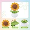 Crochet Flowers Knitting Crochet Flowers Sunflower Potted Plants Handmade Flowers Birthday Wedding Car Gift Home Decor