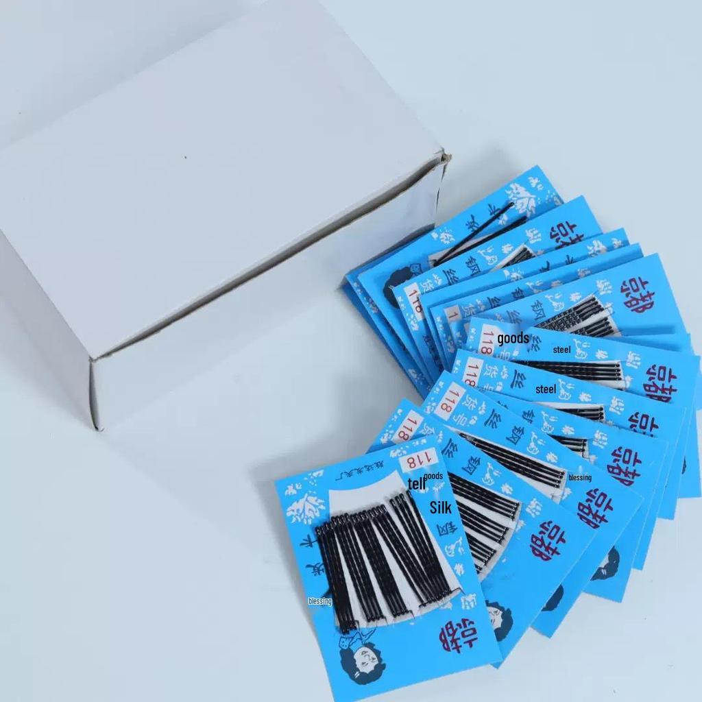 Kyoto Black Hair Styling Clips for Children's Bangs and Sideburns – Small Steel Wire Straight Clips for Makeup Artists