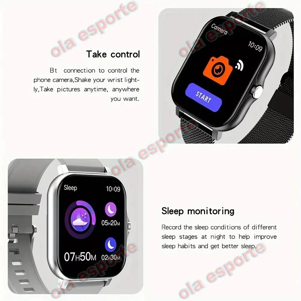 New Smart Watch Android IOS Phone 1.44 Inch Color Screen Bluetooth Call Blood Oxygen/Pressure Monitoring Smart Watch Women Men
