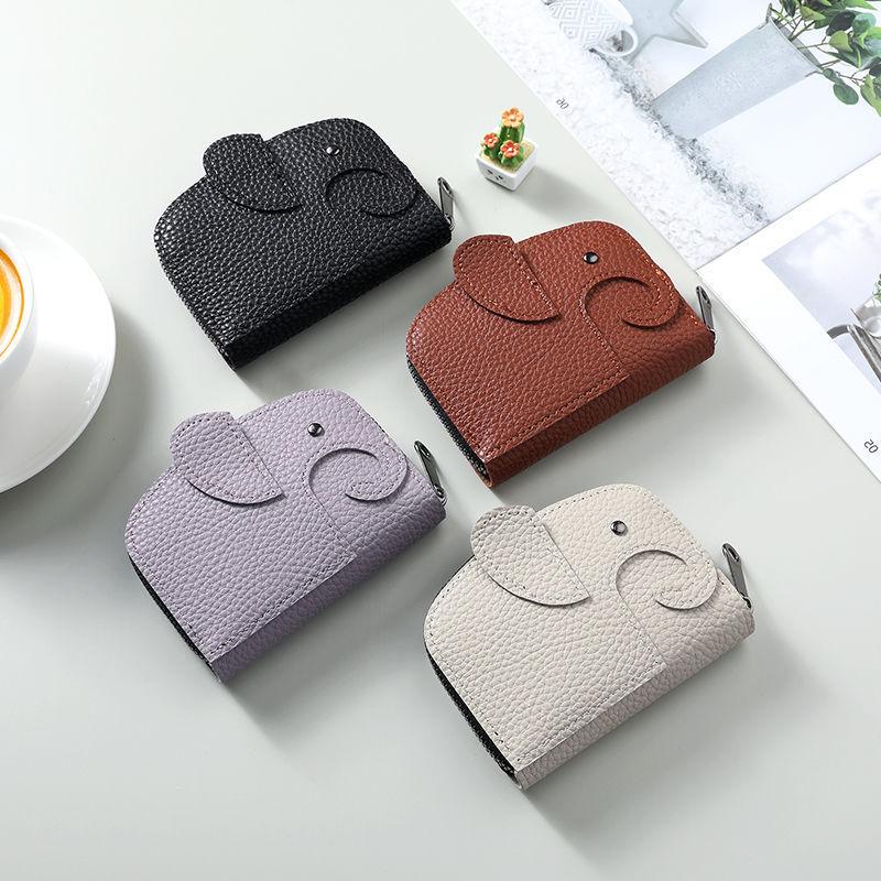 Pu Leather Elephant Money Bag Women Coin Purse With Key Ring Multifunctional Zipper Storage Bags Key Case