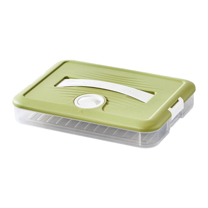 Контролируемое приготовление с помощью запирающегося держателя для пельменей Контейнер для пельменей из холодильника зелёный 900₽