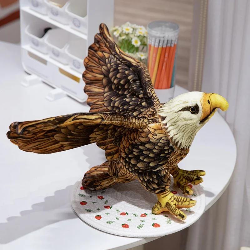 Wie echte Adlerpuppe Wilder Geier Großer Vogel Fliegender Mönchsgeier Niedliches Tier Plüschtier Dekorieren Kinder Geschenk 30cm