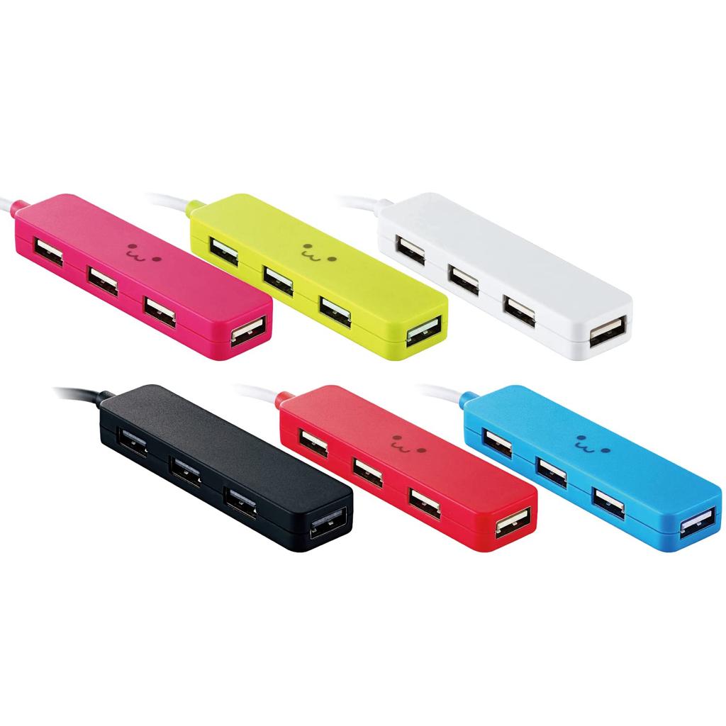 ELECOM USB 4 Bus Compatible with Nintendo 2.0 Hub, Ports, Powered, Switch, Black, U2H-SN4NBBK