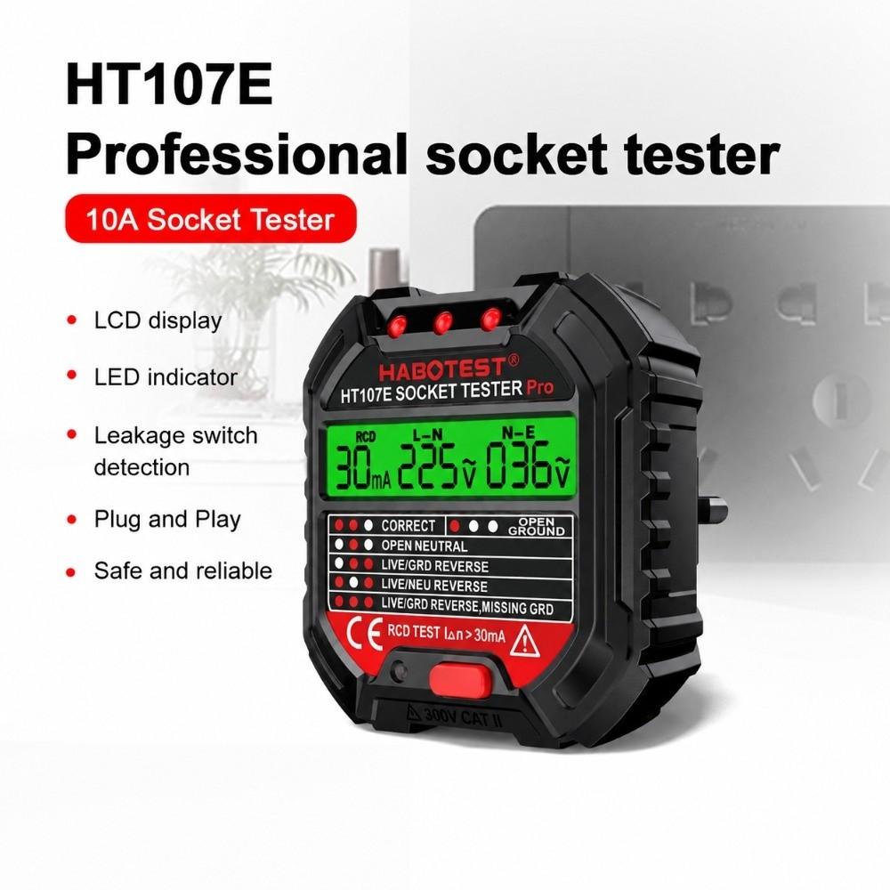 240V Outlet Tester 3in Breaker Finder Compact Socket Tester US