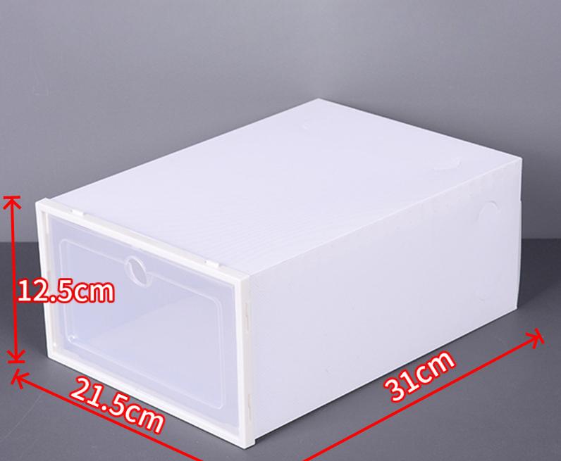 Shoe Organizer Stackable Shoe Storage Boxes Drawer Type Front Opening Shoe Rack Organizer Cabinet Shoes Container Thick Plastic