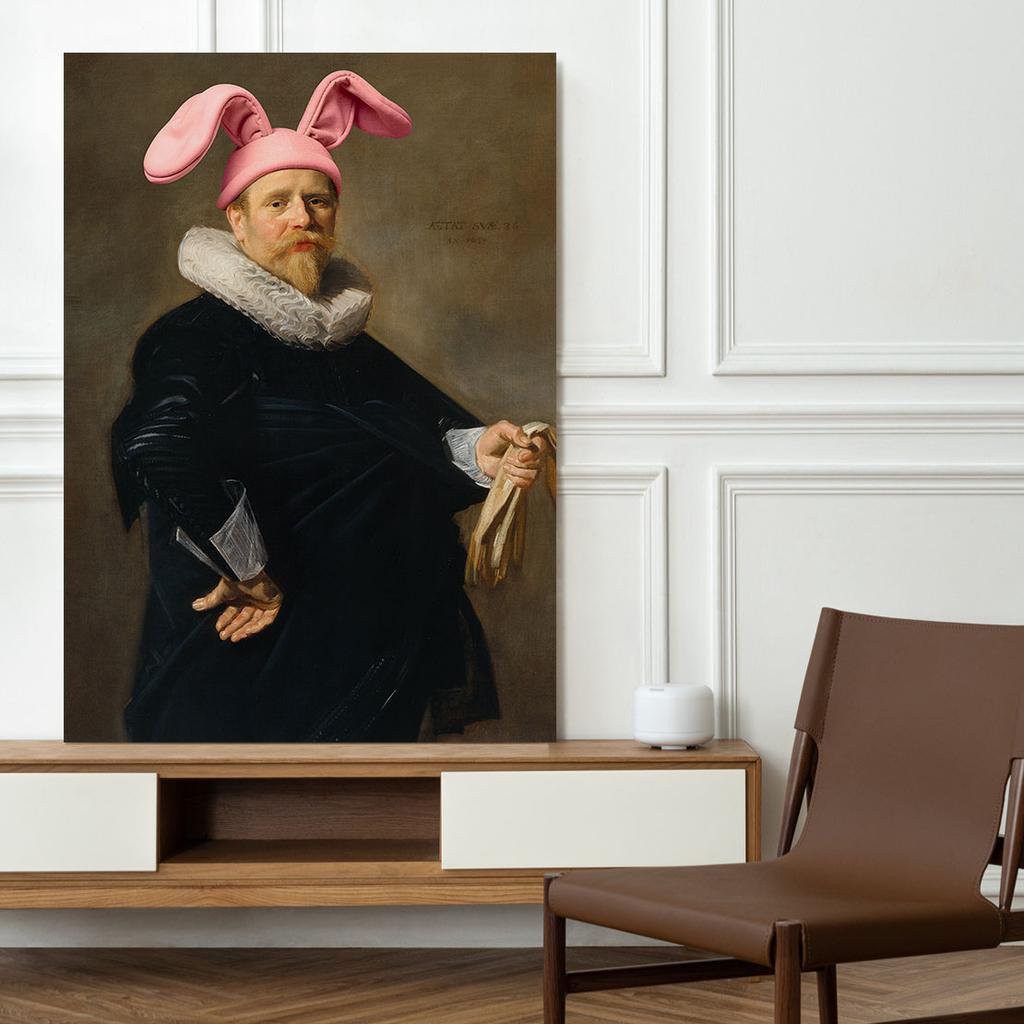 Obraz na płótnie portret królik uszy