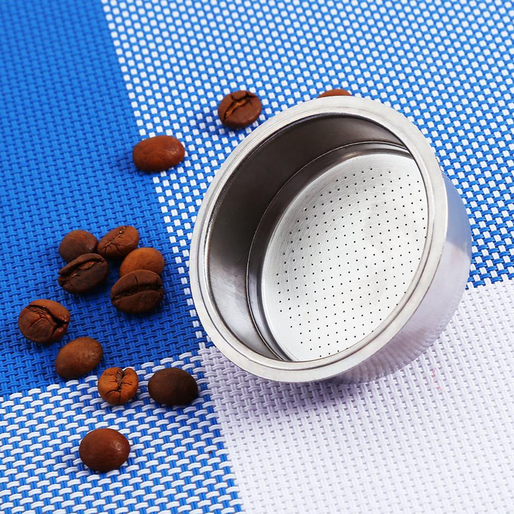 Coffee filter basket strainer made of stainless steel for 2 cups, small and practical, service life, good filter effect with reusable environment