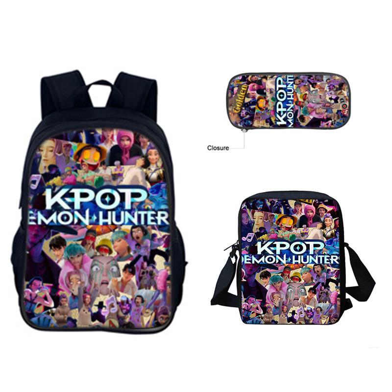 Set Zaino Kpop Hunterxhunter Con Poliestere Traspirante Per L'Uso Scolastico