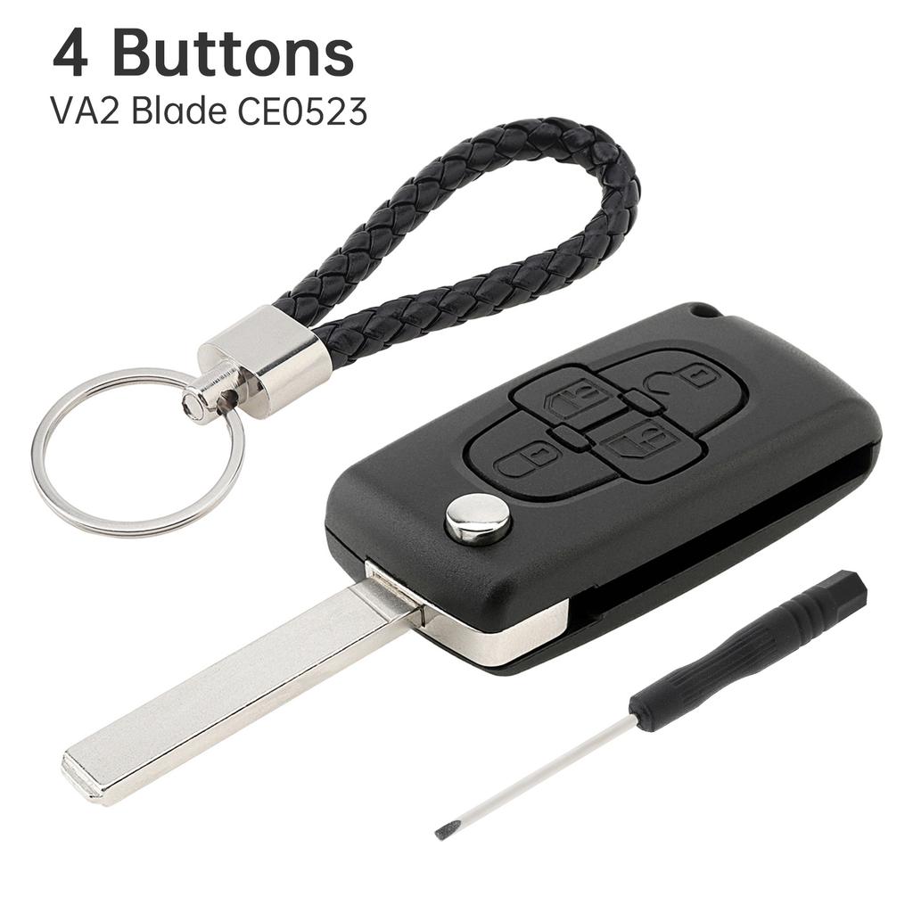 2 Tasten Citroen Klappschlüsselanhänger Gehäuse Ersatz 207 307 308 407 C1 C2 C3 C4 Schlüsselanhänger Schraubenzieher Verschleißfest