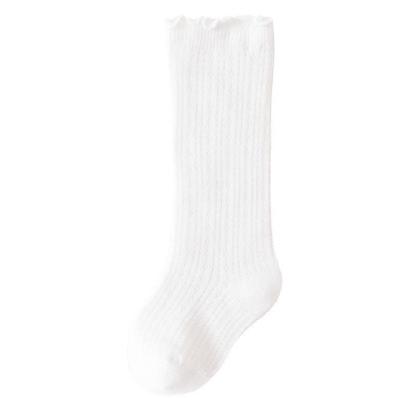 

Summer Mesh Breathable Cotton Baby Socks, Loose Cuff, Mid-Calf Length S (Foot length 10-12cm) 6-12 months белый