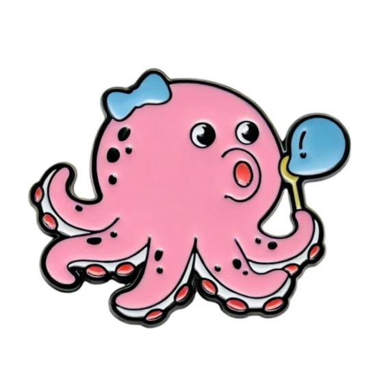 Sea Animal Brooch, Cute Marine Creature Brooch, Creative Metal Badge, Cartoon Ocean Animal Styling Hard Enamel Pins for Schoolbag Backpack Hat Clothes