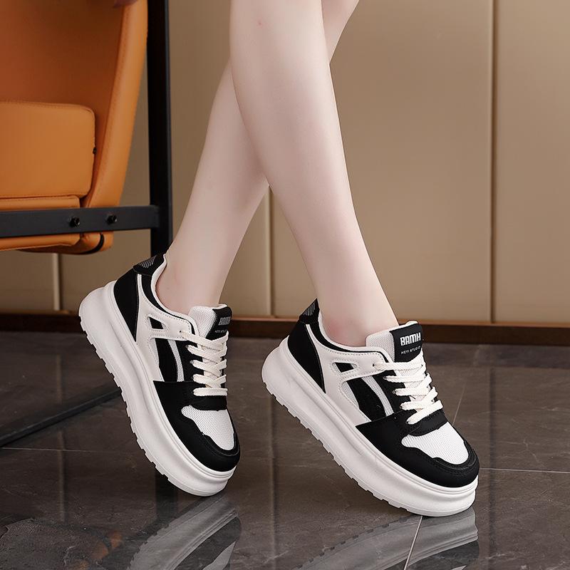 

Thick-soled little white shoes for women s 2025 spring and autumn new height-increasing muffin shoes versatile casual board shoes popular KT-263 40