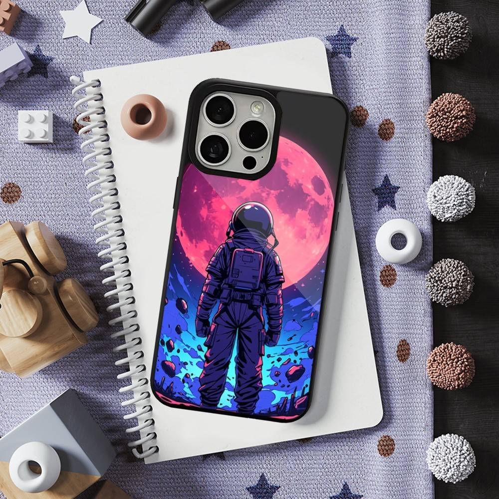 Cute Cartoon Astronaut For iPhone 15,Mini,13,12,Pro,16,17,Max,11,14,Plus,For Magsafe,Magnetic Wireless Charging Case