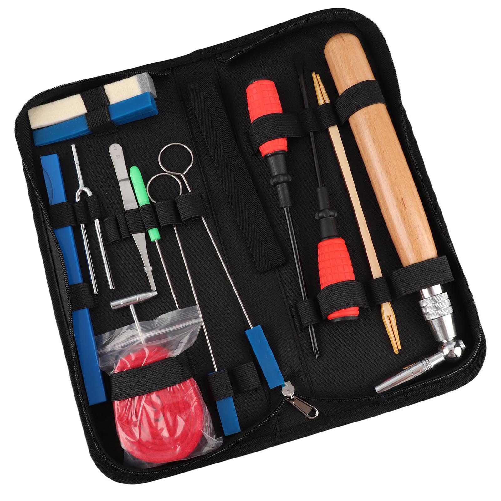 

Профессиональный набор для настройки пианино 16 шт. Набор инструментов для настройщика пианино, включая настроечный ключ, рычаг, фетр, аксессуары для ремонта пианино разноцветный