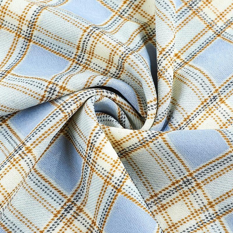 Plaid pants women's summer thin high waist drape loose narrow straight pants thin wide leg pants small casual pants