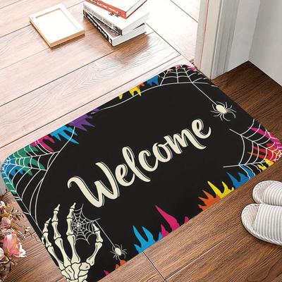 Horror Halloween Skull Carpet Scary Kitchen Floor Mat Entrance Doormat Home Decor Foot Mat Living Room Mat Bedside Rugs