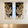 2pc Tiger Print Curtains  Rod Pocket   Sheer for Bedroom   Office   Kitchen   Living Room & Study – Stylish Home Decor