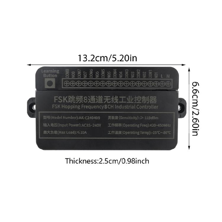 8Way Wireless Remote Switches Remote Controller with Long Ranging for 12V-36V Motors,Fan, lamp, Roller Door