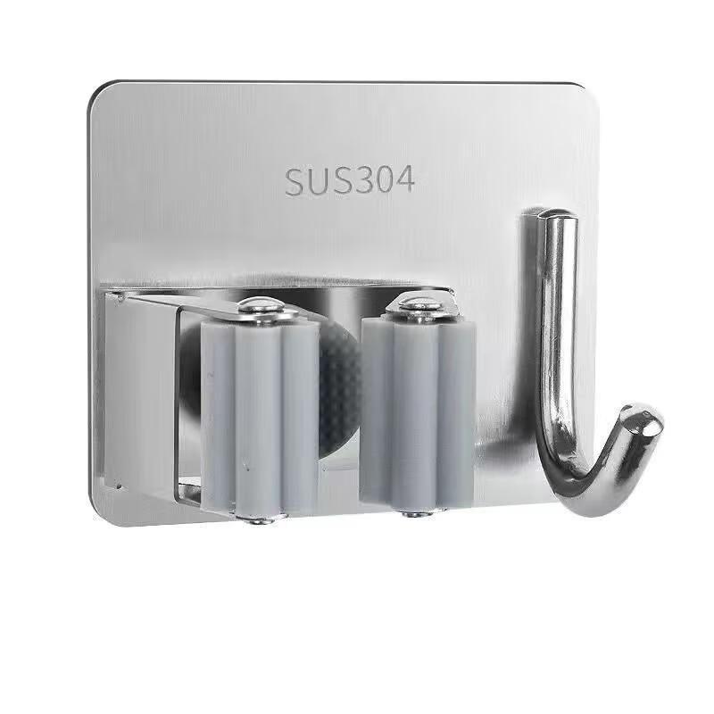 JINGRUIXIANG Stainless Steel Punch-Free Mop & Broom Holder