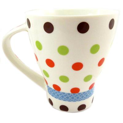 [Q8820] - Multicolored 'Boho' Ceramic Mug - 10x9 Cm